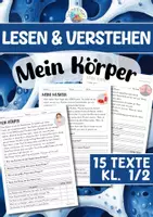 Vorschau - Arbeitsblätter - Lesen & Verstehen - Mein Körper (Klasse 1/2) - Deckblatt