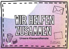 Vorschau - Anderer Materialtyp - Klassendienste - Aushang für das Klassenzimmer - Seite 1