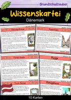 Vorschau - Stationenlernen - Wissenskartei - Dänemark - Deckblatt