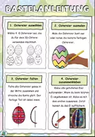 Vorschau - Mal- und Bastelvorlagen - 3D-Ostereier Bastelvorlage Ostern - Seite 1