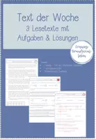Vorschau - Arbeitsblätter - Lesetexte mit Aufgaben und Lösungen - Deckblatt