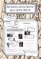 Vorschau - Arbeitsblätter - Berühmte letzte Worte (Fokus: Jesu letzte Worte) - Deckblatt