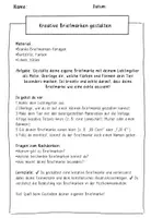 Vorschau - Arbeitsblätter - eine eigene Briefmarke gestalten - Seite 1
