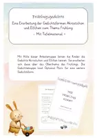 Vorschau - Arbeitsblätter - Frühlingsgedichte - Akrostichon und Elfchen - Deckblatt