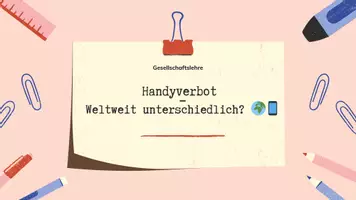 Vorschau - Stundenentwürfe - Aktuelle Stunde: Meinungsbildung Handyverbot Hessen - Seite 1