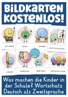 Vista previa - Tarjetas / Manipulativos - Alemán Deutsch Bildkarten Schule Verben gratis - Portada