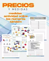 Vorschau - Stundenentwürfe - Precios y medidas Spanisch Lebensmittel Comida Alimentos - Deckblatt