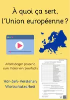 Vorschau - Arbeitsblätter - l'Union européenne - Wortschatzarbeit - Hör-Seh-Verstehen - Deckblatt