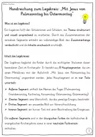 Vorschau - Mal- und Bastelvorlagen - Ostergeschichte Klasse 3 bis 6 Legekreis - Palmsonntag bis Ostermontag / Ostern Religion - Seite 1