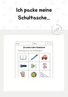 Vorschau - Arbeitsblätter - Wie packe ich meine Schultasche? - Arbeitsblatt - Deckblatt