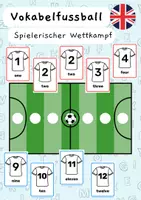 Vorschau - Spiele - Vokabelfussball - Wortschatzspiel mit Wettkampfcharakter zum Abfragen & Lernen! - Deckblatt