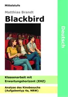 Vorschau - Klassenarbeiten - Blackbird - Klassenarbeit - Analyse eines Romanauszugs - Deckblatt
