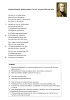 Vorschau - Lehrpläne/Lehrermaterial - Claudius - Die Sternseherin Lise (Menschenbilder der Empfindsamkeit) - Deckblatt