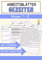 Vorschau - Arbeitsblätter - Gezeiten Physik Arbeitsblätter mit Lösungen Lesetext - Deckblatt