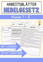 Vorschau - Arbeitsblätter - Hebelgesetz Physik Arbeitsblätter mit Lösungen Lesetext - Deckblatt