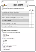 Vorschau - Arbeitsblätter - Hebelgesetz Physik Arbeitsblätter mit Lösungen Lesetext - Seite 2