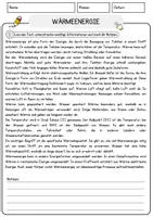Vorschau - Arbeitsblätter - Wärmeenergie Physik Arbeitsblätter mit Lösungen Lesetext - Seite 1