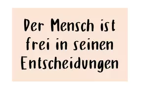 Vorschau - Poster - Positionslinie / Freiheit Determinismus / Oberstufe - Deckblatt