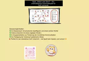 Vorschau - Arbeitsblätter - Verben Konjugieren Würfelspiel - Deckblatt