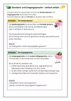 Vorschau - Arbeitsblätter - Übersicht: Standardsprache und Umgangssprache - inklusive Übungsblatt - Seite 2