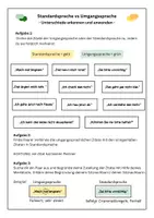 Vorschau - Arbeitsblätter - Übersicht: Standardsprache und Umgangssprache - inklusive Übungsblatt - Seite 3