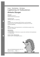 Vorschau - Arbeitsblätter - Lesen - nachdenken - schreiben - einfache Übungen zum Logiktraining - Seite 1