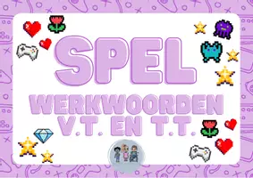 Voorbeeld - spel werkwoorden vervoegen V.T. en T.T. - Voorblad