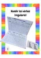 Vista previa - Juegos / Gamificación - Hundir los verbos (regulares) Tiempos verbales - Portada