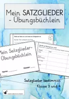 Vorschau - Arbeitsblätter - Mein Satzglieder-Übungsbüchlein - Deckblatt