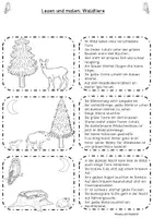 Vorschau - Arbeitsblätter - Materialpaket Lese-Mal-Blätter Tiere differenziert - Seite 2