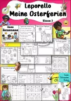 Vorschau - Arbeitsblätter - Ferienreflexion Leporello Osterferien Klasse 2 Ostern - Deckblatt