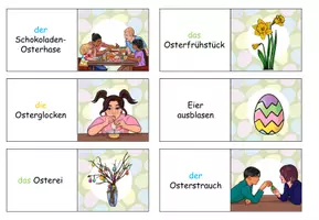Vorschau - Arbeitsblätter - Domino plus Arbeitsblatt "Ostern" DaZ / DaF / Deutsch KBW - Seite 2