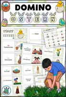 Vorschau - Arbeitsblätter - Domino plus Arbeitsblatt "Ostern" DaZ / DaF / Deutsch KBW - Deckblatt
