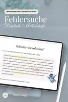 Vorschau - Arbeitsblätter - Fehlersuche Deutsch Mittelstufe / Fünf Übungen mit Lösung - Deckblatt