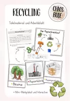 Vorschau - Arbeitsblätter - Papier-Recycling - Tafelmaterial und Arbeitsblatt - Deckblatt