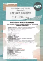 Vorschau - Unterrichtsreihen - 1 Einführung in das Fach - Ethik in der Oberstufe - Deckblatt