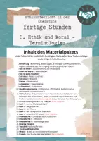 Vorschau - Unterrichtsreihen - 3 Ethik und Moral - Ethik in der Oberstufe - Deckblatt