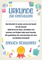 Vorschau - Poster - Einschulung Geschenk. Urkunde zur Einschulung. Schulanfang Geschenk. Geschenk Schulkind. Kita Abschied. - Seite 2