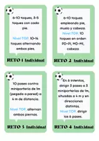 Vista previa - Juegos / Gamificación - 24 retos multinivel de fútbol, individuales y por parejas. - página 1