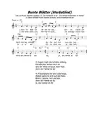 Vorschau - Anderer Materialtyp - LIED Bunte Blätter (Herbstlied) - HERBSTLIEDER LATERNE HERBST SANKT MARTIN LATERNENLIEDER - Seite 1
