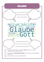 Vorschau - Arbeitsblätter - Religion⎮Einstieg - Wortwolke für deinen Ethikunterricht - Seite 1
