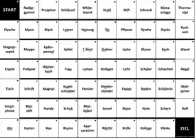 Vorschau - Spiele - Brettspiel: Wortschatz im Klassenzimmer (Version 1) - Deckblatt