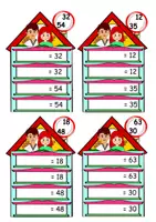 Vorschau - Spiele - Mal & Geteilt Aufgabenfamilien, mit Lösung. Für die Freiarbeit oder den Förderunterricht. - Seite 1