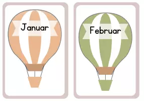 Vorschau - Mal- und Bastelvorlagen - Geburtstagskalender Boho Stil Luftballons - Seite 3