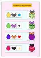 Vorschau - Arbeitsblätter - Kombinationsspiel Ostereier / visuelle Wahrnehmung - Deckblatt