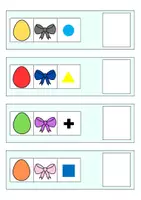 Vorschau - Arbeitsblätter - Kombinationsspiel Ostereier / visuelle Wahrnehmung - Seite 1