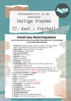 Vorschau - Unterrichtsreihen - 17 Kant und die Freiheit - Ethik in der Oberstufe - Deckblatt