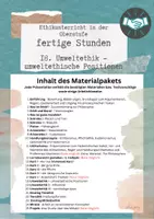 Vorschau - Spiele - 18 Umweltethik: umweltethische Positionen (Exkurs) - Ethik in der Oberstufe - Deckblatt