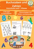 Vorschau - Arbeitsblätter - Zahlen und Buchstaben unterscheiden - Vorschule/1.Klasse - Deckblatt