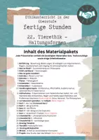 Vorschau - Unterrichtsreihen - 22 Tierethik: Haltungsformen - Ethik in der Oberstufe - Deckblatt